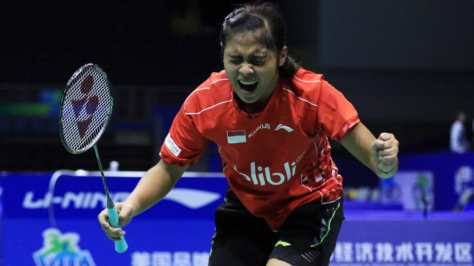 Gregoria Mariska berhasil menyumbang poin untuk tim indonesia. - INDOSPORT